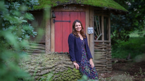 Author Jane Riordan in woodland